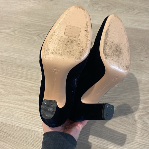 Gianvito Rossi Blue Velvet Booties - Picture 5 of 6